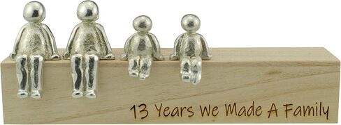 13th Anniversary Idea - 13 Years We Made A Family Metal Ornament - Choose Your Family Combination (2 Children) in Saudi Arabia