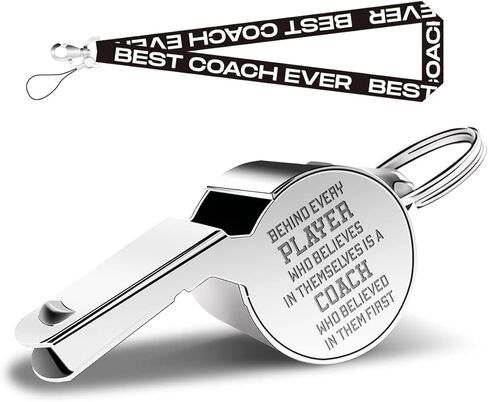 Whistles With Lanyard, Coach Whistle, Football Gifts, Football Soccer Hockey Basketball Volleyball Baseball Coach Gifts for Men Women Teacher Thank You Cheer Coach Gift Good Coach Can Change A Game in Kuwait