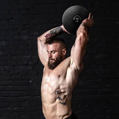 GYMENIST Weighted No Bounce Slam Ball Intensive Workout Training Gym Exercise Weight Balls Equipment (Black Classic) in Saudi Arabia
