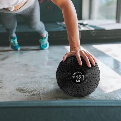 GYMENIST Weighted No Bounce Slam Ball Intensive Workout Training Gym Exercise Weight Balls Equipment (Black Classic) in Saudi Arabia