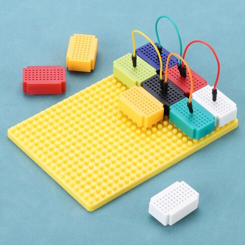 PATIKIL 7pcs Mini Breadboard, Solderless Breadboard Small Breadboard 55 Tie Points Prototype PCB Bread Board Electronics Kit Plates, ZY-55, 7 Color in Saudi Arabia