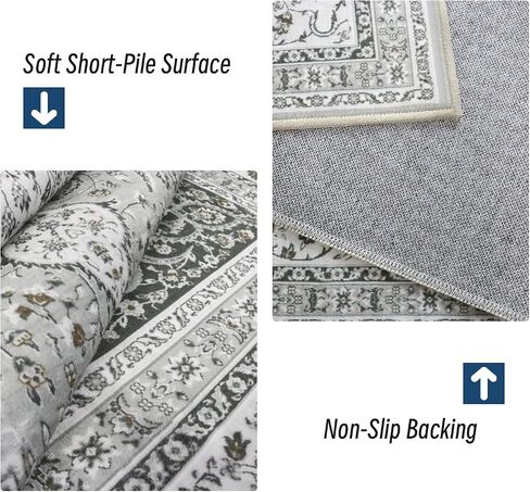 Area Rugs for Living Room, Area Rugs 6x9 for Bedroom, Comfortable and Soft Fabric, TPR Non-Slip Backing, Sturdy Sewn Edges, 6 x 9 Large Washable Carpet in Saudi Arabia