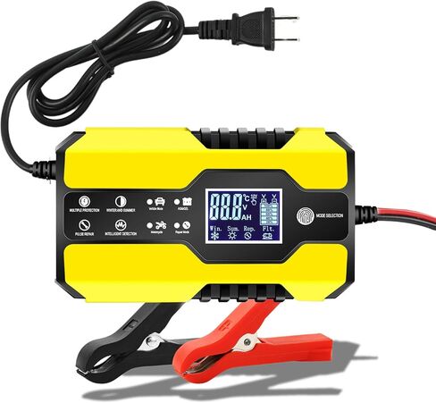 TONSIM شاحن بطارية السيارة Genius 10 أمبير شواحن بطاريات السيارات 24 فولت و 12 فولت شاحن بطارية دراجة نارية البحرية شاحن بطارية قارب تعويض درجة الحرارة - أحمر in Kuwait