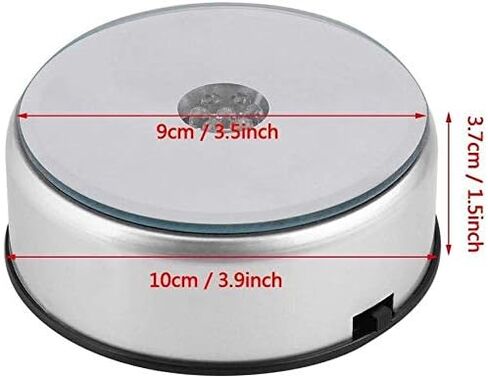 2 حزم 4 "قاعدة عرض LED لفن الزجاج البلوري ، 7 قاعدة عرض كريستال دوارة للضوء الملون مع محول تيار متردد in Kuwait