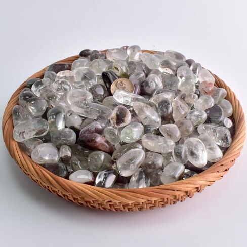 بلورات الكوارتز الوهمية الخضراء المصقولة - 72 قطعة من الأحجار الكريمة المنتقاة بعناية، والحصى للريكي، والشاكرا، والشفاء in Kuwait