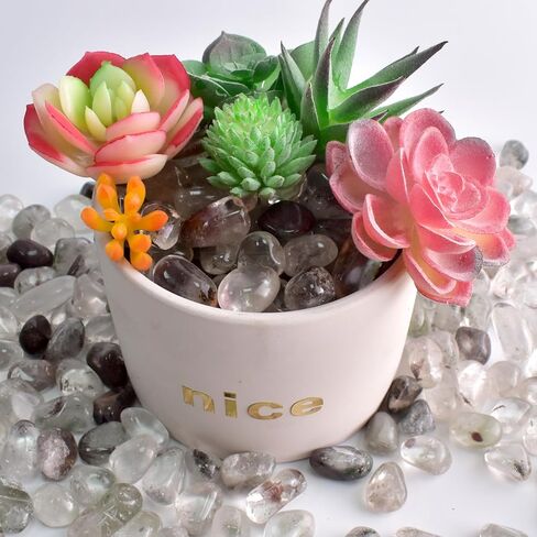 بلورات الكوارتز الوهمية الخضراء المصقولة - 72 قطعة من الأحجار الكريمة المنتقاة بعناية، والحصى للريكي، والشاكرا، والشفاء in Kuwait