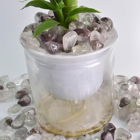 بلورات الكوارتز الوهمية الخضراء المصقولة - 72 قطعة من الأحجار الكريمة المنتقاة بعناية، والحصى للريكي، والشاكرا، والشفاء in Kuwait