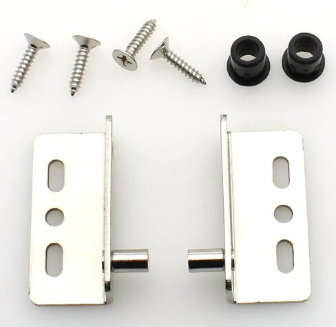 2 Pack Pivot Hinges with Bushing Concealed Shaft Door Hinges for Wood Doors, Drawers, Furniture Cabinets, Wardrobe, Showcase, etc (Silver) in Saudi Arabia