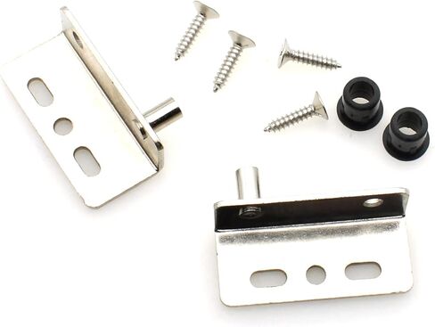 2 Pack Pivot Hinges with Bushing Concealed Shaft Door Hinges for Wood Doors, Drawers, Furniture Cabinets, Wardrobe, Showcase, etc (Silver) in Saudi Arabia
