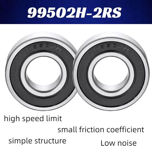 99502H-2RS محامل كروية، 5/8 x1-3/8 x0.433 بوصة 99502H-2RS محامل كروية ذات أخدود عميق محكمة الغلق مزدوجة للمحركات الدقيقة، جزازة العشب، طباعة ثلاثية الأبعاد (عبوة من 8) in Kuwait
