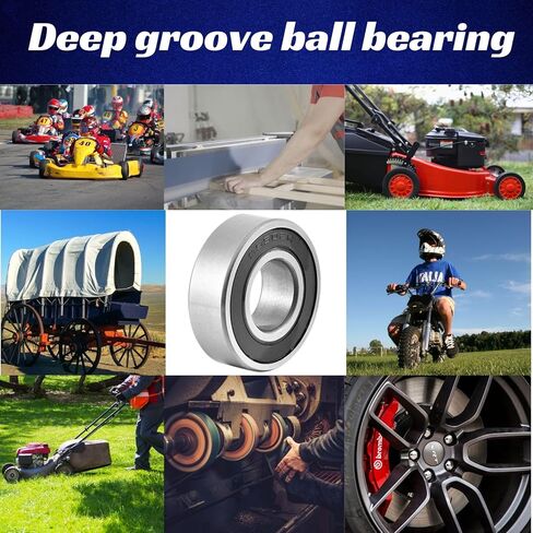 99502H-2RS محامل كروية، 5/8 x1-3/8 x0.433 بوصة 99502H-2RS محامل كروية ذات أخدود عميق محكمة الغلق مزدوجة للمحركات الدقيقة، جزازة العشب، طباعة ثلاثية الأبعاد (عبوة من 8) in Kuwait