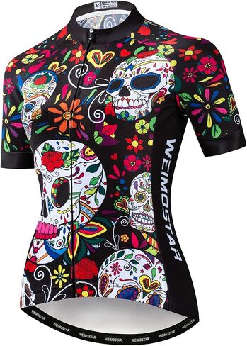 Women's Cycling Jersey Set Bike T-Shirt Reflective+5D Padded Shorts S-3XL in Kuwait