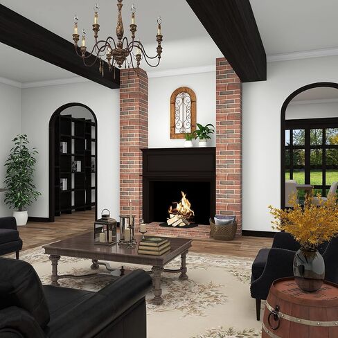 Deco 79 52748 Decor Arched Window Inspired Wall Sculpture with Metal Scrollwork Relief, 20" x 38", Brown in Saudi Arabia