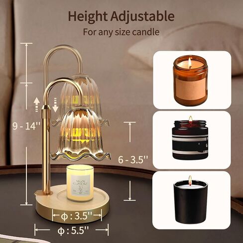 Candle Warmer Lamp, Electric Candle Lamp with Timer, Mothers Day Birthday Gift for Mom, New Home Gifts House Bedroom Warming & Decor, Dimmable Wall Mount Wax Melt Warmer for Scented Candle in Saudi Arabia