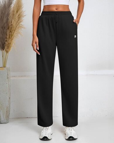 Neer Women's Straight Leg Sweatpants High Waisted Baggy Lounge Pants Athletic Joggers Pants with Elastic Buckle in Saudi Arabia
