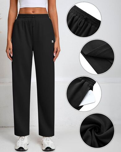 Neer Women's Straight Leg Sweatpants High Waisted Baggy Lounge Pants Athletic Joggers Pants with Elastic Buckle in Saudi Arabia