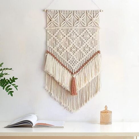 BMIDRUT Hanging Macrame Tapestry Dream Catchers Hand Woven Tapestries Boho Wall Art Decor Home Wall Decor Wall Pediment in Saudi Arabia