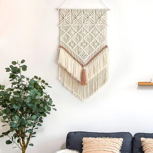 BMIDRUT Hanging Macrame Tapestry Dream Catchers Hand Woven Tapestries Boho Wall Art Decor Home Wall Decor Wall Pediment in Saudi Arabia