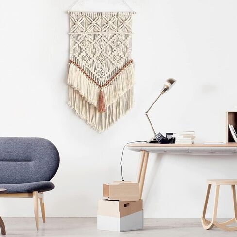 BMIDRUT Hanging Macrame Tapestry Dream Catchers Hand Woven Tapestries Boho Wall Art Decor Home Wall Decor Wall Pediment in Saudi Arabia