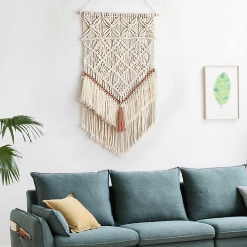 BMIDRUT Hanging Macrame Tapestry Dream Catchers Hand Woven Tapestries Boho Wall Art Decor Home Wall Decor Wall Pediment in Saudi Arabia