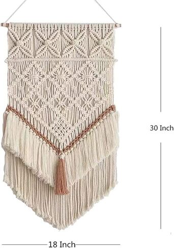 BMIDRUT Hanging Macrame Tapestry Dream Catchers Hand Woven Tapestries Boho Wall Art Decor Home Wall Decor Wall Pediment in Saudi Arabia