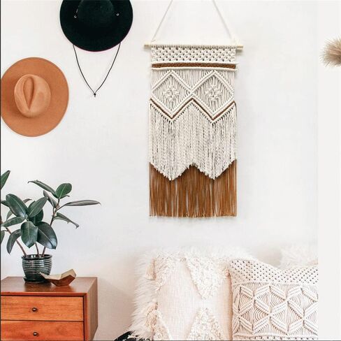 BMIDRUT Hanging Macrame Tapestry Dream Catchers Hand Woven Tapestries Boho Wall Art Decor Home Wall Decor Wall Pediment in Saudi Arabia