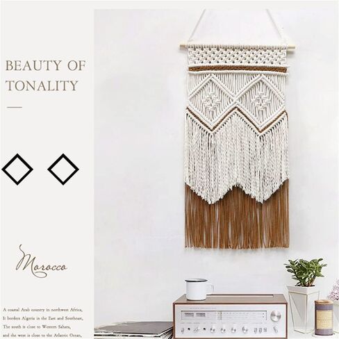 BMIDRUT Hanging Macrame Tapestry Dream Catchers Hand Woven Tapestries Boho Wall Art Decor Home Wall Decor Wall Pediment in Saudi Arabia