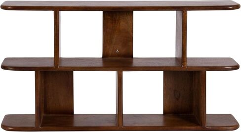 Kate and Laurel Madero Transitional Solid Wood Wall Shelf, 30 x 6 x 17, Walnut Brown, Modern Small Bookshelf for Use as Living Room Display Shelf or Over Toilet Storage Shelf in Saudi Arabia