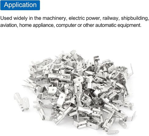 uxcell 100 Pcs 4.8 Width Back Insulated Terminals Electrical Wire Crimp Connector in Saudi Arabia