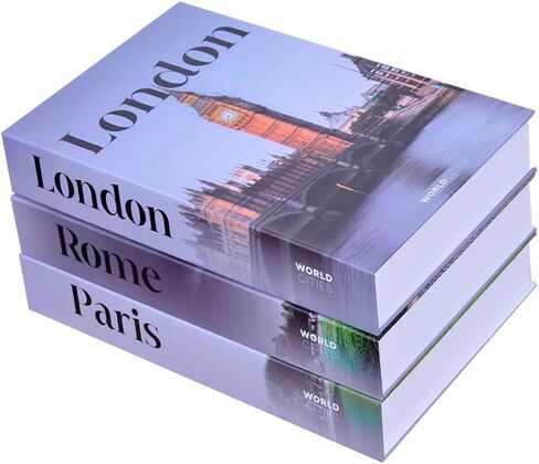 Sturdy Decorative Books for Book Shelf Decor, Fake Book Box with Magnetic Closure, 3 Hardcover Fake Books for Decoration, Coffee Table Books for Home Decor, Coffee Table Decor in Saudi Arabia