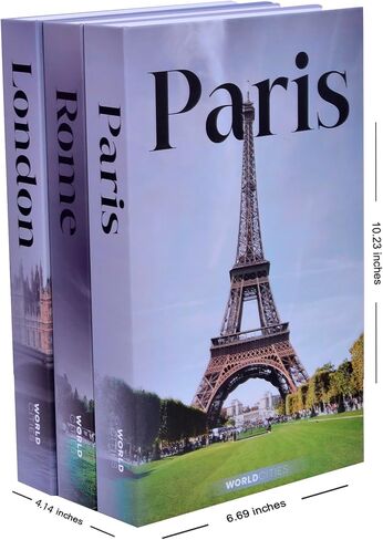 Sturdy Decorative Books for Book Shelf Decor, Fake Book Box with Magnetic Closure, 3 Hardcover Fake Books for Decoration, Coffee Table Books for Home Decor, Coffee Table Decor in Saudi Arabia