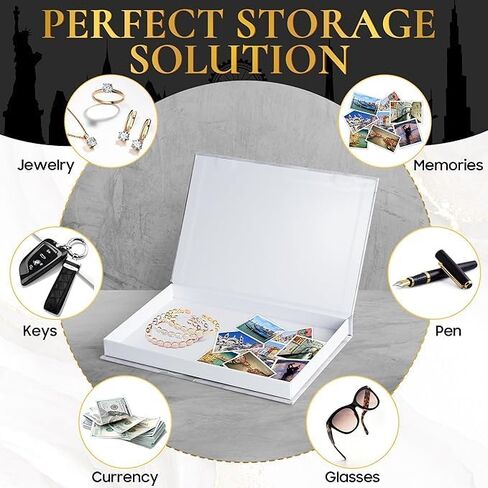 Sturdy Decorative Books for Book Shelf Decor, Fake Book Box with Magnetic Closure, 3 Hardcover Fake Books for Decoration, Coffee Table Books for Home Decor, Coffee Table Decor in Saudi Arabia