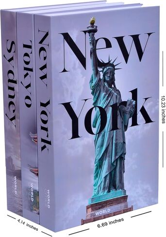 Sturdy Decorative Books for Book Shelf Decor, Fake Book Box with Magnetic Closure, 3 Hardcover Fake Books for Decoration, Coffee Table Books for Home Decor, Coffee Table Decor in Saudi Arabia