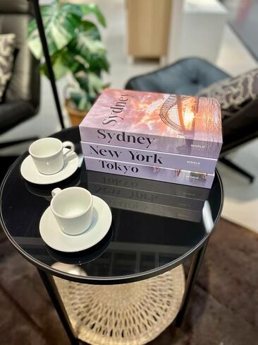 Sturdy Decorative Books for Book Shelf Decor, Fake Book Box with Magnetic Closure, 3 Hardcover Fake Books for Decoration, Coffee Table Books for Home Decor, Coffee Table Decor in Saudi Arabia