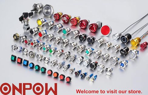 مفتاح ضغط مؤقت ثلاثي الألوان (RGB) مقاس 16 مم، حلقة LED مضيئة 12 فولت، غلاف من الألومنيوم مقاوم للماء (عبوة من قطعتين) (أسود) in Kuwait