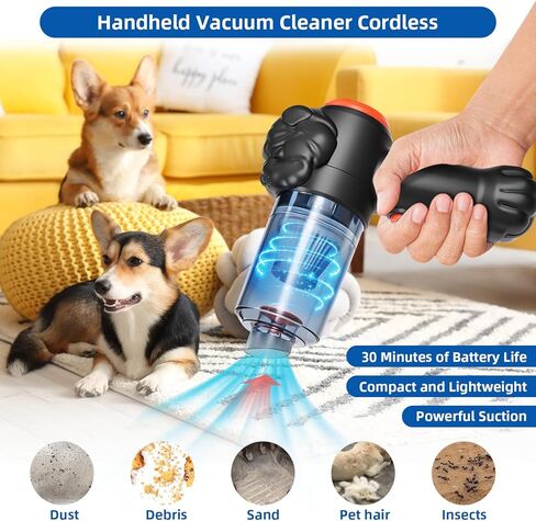 مكنسة كهربائية محمولة باليد، مكنسة كهربائية لاسلكية قابلة لإعادة الشحن، صائد الحشرات، مكانس كهربائية محمولة عالية الطاقة مع شفط قوي، طارد الغبار ومنفاخ هواء للسفر المنزلي بالسيارة in Kuwait