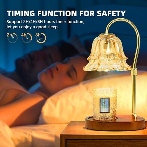 مصباح تدفئة الشموع من أوربانفيستا مع مؤقت وخافت، سخان ذوبان الشمع قابل للتعديل، هدايا تدفئة منزلية لغرفة النوم الحديثة، ديكور منزلي جديد، مصباحان متضمنان (أسود) in Kuwait