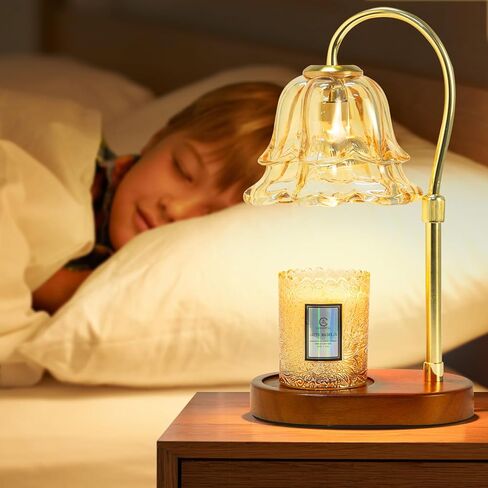 مصباح تدفئة الشموع من أوربانفيستا مع مؤقت وخافت، سخان ذوبان الشمع قابل للتعديل، هدايا تدفئة منزلية لغرفة النوم الحديثة، ديكور منزلي جديد، مصباحان متضمنان (أسود) in Kuwait