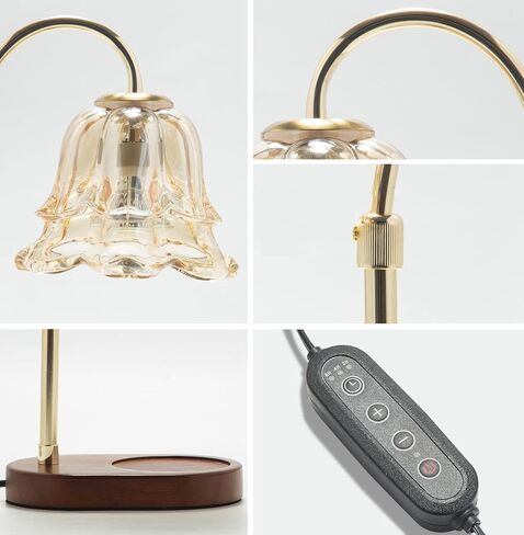 مصباح تدفئة الشموع من أوربانفيستا مع مؤقت وخافت، سخان ذوبان الشمع قابل للتعديل، هدايا تدفئة منزلية لغرفة النوم الحديثة، ديكور منزلي جديد، مصباحان متضمنان (أسود) in Kuwait