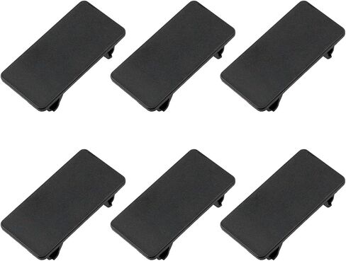 6PCS Rocker Switch Panel ABS Rectangular Rocker Switch Blank Snap-in Hole Plug Cover Bracket Filler Black in Saudi Arabia