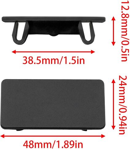 6PCS Rocker Switch Panel ABS Rectangular Rocker Switch Blank Snap-in Hole Plug Cover Bracket Filler Black in Saudi Arabia