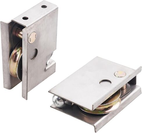 0C5Y00P0 2 حزمة من بكرات أبواب الفناء المنزلقة، متوافقة مع أبواب الفناء المنزلقة P-Ella، محمل عجلة كروية فولاذية 1-1/2 بوصة، ارتفاع الأسطوانة قابل للتعديل in Kuwait