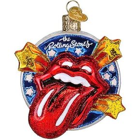 Old World Christmas The Rolling Stones Tongue Glass Hanging Ornament