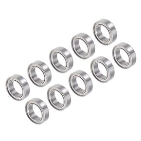 Deep Groove Ball Bearing, MR117ZZ Model 7mm ID 11mm OD 3mm Thick, Chrome Steel Double Shield Bearings - (Applications: for Motor Skateboards Roller Wheels), 10 - Pieces