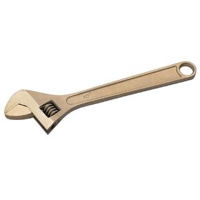 CS Unitec | Non-Sparking & Non-Magnetic Adjustable Wrench | 18in Aluminum Bronze Tool, TUV Certified & Beryllium Free