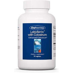 Allergy Research Group Laktoferrin with Colostrum Supplement - Lactoferrin, Bovine Colostrum, Immunoglobulin, Lysozyme, IgG, IGA, IgM, Vegetable Capsules - 90 Count