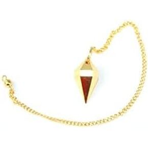Jet Double Point Brass Metal Pendulum Healing Dowsing Reiki Recovery Answers Prediction Fortune Destiny
