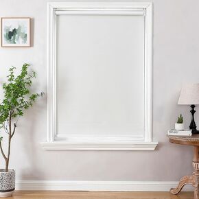 Joydeco 100% Blackout Roller Shade, Window Blind with Thermal Insulated, UV Protection Fabric, Total Blackout Roller Blind for Office and Home, Easy to Install, White,28" W x 75" H