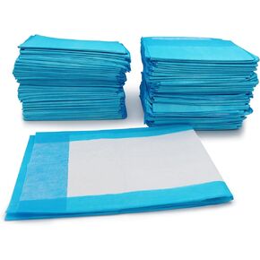 Disposable Underpads 17'' x 24'' (100-Count) Incontinence Pads, Bed Covers, Puppy Training | Thick, Super Absorbent Protection for Kids, Adults, Elderly | Liquid, Urine, Accidents