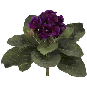 Nearly Natural 11" Gloxinia (Set of 4) Artificial Plant, Green